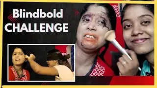 Blindfold makeup challenge 💄🤣/makeup challenge funny/blindfold makeup challenge tamil/dhanas enterta