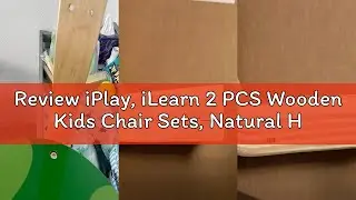 Review iPlay, iLearn 2 PCS Wooden Kids Chair Sets, Natural Hardwood Giraffe & Frog Animal Children C