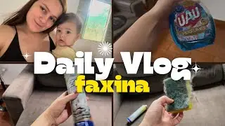 Daily Vlog | Lavei a casa jogando &aacute;gua 😱 limpeza do dia a dia + sof&aacute; limpo .