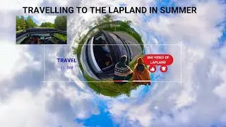 4K video of Europe Lapland travel in 360. The best stunning 360 views of landscape and mountain view