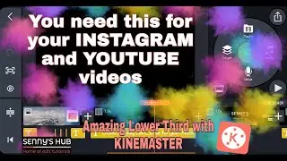 You need this for your INSTAGRAM and YOUTUBE Videos (Amazing Lower third tutorial with KINEMASTER)