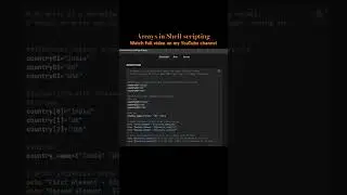 Arrays in shell script #unix #linuxshell #shellscriptingtutorial #shellscripting