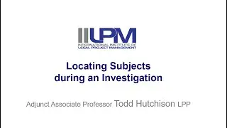 Locating People During an Investigation