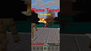 Minecraft Flame Turrets with No Mods! #minecraft  #minecraftbedrock #superhumanpowers
