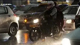 Traffic jams in Delhi after massive storm