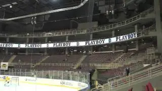 Светодиодный баннер на Хоккейной арене Рига / Arena Riga LED screen banner