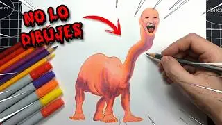 Como DIBUJAR a HUMAN HEAD SEA MONSTER | WE SWAM TOO FAR in Ocean  | thalassophobia