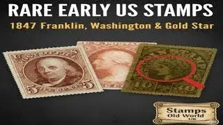 Stamps Old World UK: Value of 1847 5 Cent Franklin & 3 Cent Washington