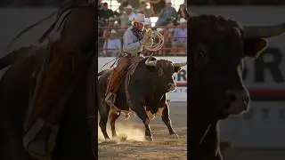 Rodeo Gone Wrong! 🤠 Bull Attack Shocks the Crowd 🐂👀