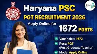 Haryana PGT Vacancy 2026 🔥 | 1672 Posts | Apply Online | HPSC | HPSC Computer Job 2026