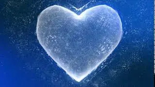 cool icy heart made of ice crystals seamless looping motion background