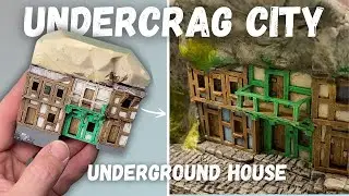 Ep.39 Miniature House in a Cave with Balcony | Simple Techniques