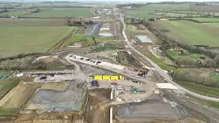 HS2 Construction Progress Chipping Warden to Lower Radbourne, January 2024