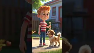 boy with dog #cartoon  #dog  #cute  #shorts.