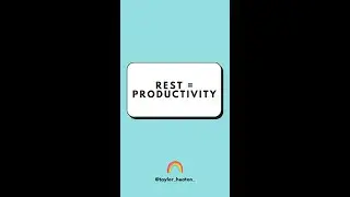 REST IS PRODUCTIVITY TOO 💤♾️