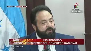 Conferencia de prensa por el presidente del Congreso Nacional, Luis Redondo