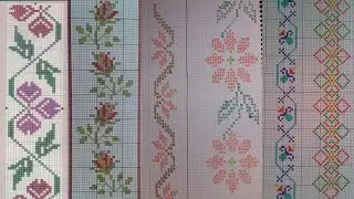 Creative cross stitch easy graph design//Dusuti ke border ke design/Visible Beautiful Cross Stitch
