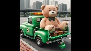Plush Drift: Green Pickup Adventure with a Teddy! #PlushDrift #GreenAdventure #PrecisionDriving