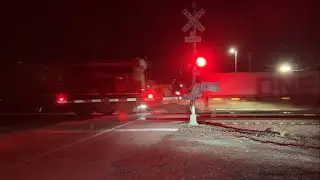 UP 3080 SD70AH-T4 Leads Mixed Freight Train West, S. 6th St. Railroad Crossing, Missouri Valley IA