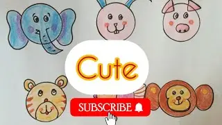 How To Draw Animals with the Use of Circle Shape #drawing#art#viralvideos