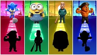 Sonic 🆚 Minions 🆚 Squid Brainrot 🆚 Pirate Brainrot | Tiles Hop EDM Rush!