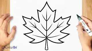 How To Draw a Maple Leaf Step by Step | Easy Drawing Tutorial