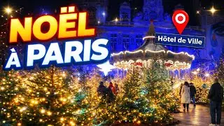 Hotel de ville, Paris 🇫🇷, 4K PARIS Christmas Lights