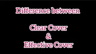 #Civil Difference between Clear cover & Effective cover@Civil Engg with Er.NT