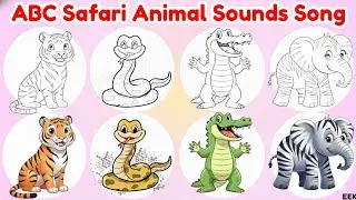 ABC Safari Animals A&ndash;Z 🦁🦓 | Animal Sounds Song 2D to 3D Transformation!