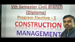 LECTURE-1   CIVIL ENGG. Vth SEM UNIT-1 CONSTRUCTION INDUSTRY & MANAGEMENT