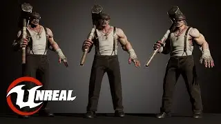 Animated Low poly Game Ready Zombie Boss Worker  / 3D