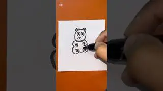 Draw panda #art 🐼