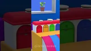 Learn Colors with Buses, Rainbow Balls & Slides! 🎈 Toddler Learning Video by &nbsp;@TickleTownKids