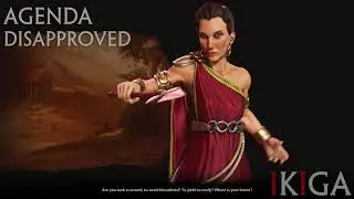 GREECE - GORGO THE QUEEN OF SPARTA ALL VOICED QUOTES & DENOUNCE - CIVILIZATION VI / CIV VI