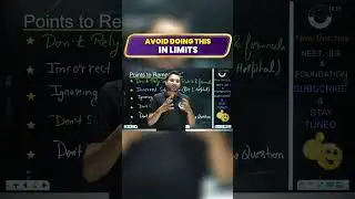 Avoid these Mistakes in Limits | JEE Mains 2025 | Medjeex JEE