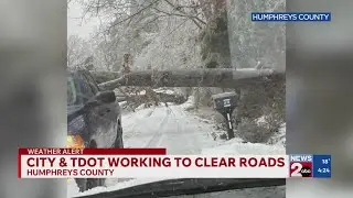 Crews working to clear roads, restore power across Middle TN