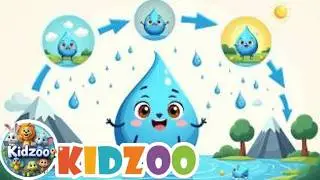 The Journey of a Raindrop 🌧️ | English Moral Story for Kids | Water Cycle Explained in Cartoon