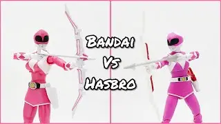 Pink Ranger - Bandai Legacy Series (Metallic version) vs Hasbro Lightning Collection