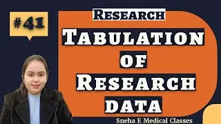 Tabulation of Research Data || Research || Hindi ||