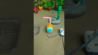Mini hand pump project water with supply motor drinks goats farm #waterpump #shorts #265