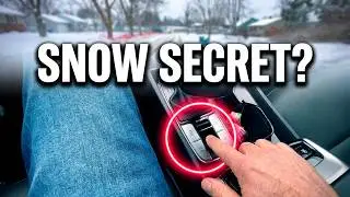 How Does the Hyundai Santa Cruz AWD Lock Button Enhance Snow Driving?