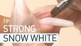 STRONG SNOW WHITE. Nail extension on TIP