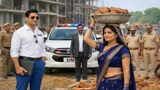 DM. सरकारी अधूरी बन रही इमारत पर पहुंचा पत्नी ईंटें उठा रही थी और मजदूरी कर रही थी,,, फिर डीएम ने...