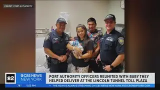 Port Authority officers reunited with baby they helped deliver