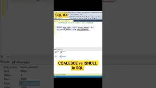 SQL Interview Concept | COALESCE vs ISNULL |  #sql #database #coding #databaseconcepts #programming