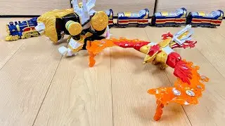 【PowerRangers Mystic Force】🧙🧙🧙空飛ぶ列車と自動合体ライオン⁉︎マジレンジャーのトラベリオンとマジレジェンドで遊んでみた