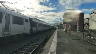 Intercit&eacute;s en gare de Clermont Ferrand bb 26000 carmillon + corail carmillon.