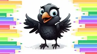 How to draw a crow ||How to draw a bird