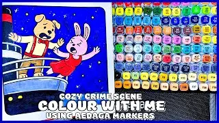 Murder at Sea | Colouring a Cozy Crime Scene with a Chilling Twist 🎨🕵️‍♀️🚢 | Speed Colouring