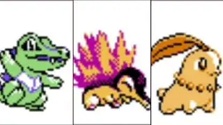 (Live) Gen 2 Shiny 3 Starter's &ldquo;Totodile, Cyndaquil, Chikorita&rdquo; in Pokemon Crystal Version
